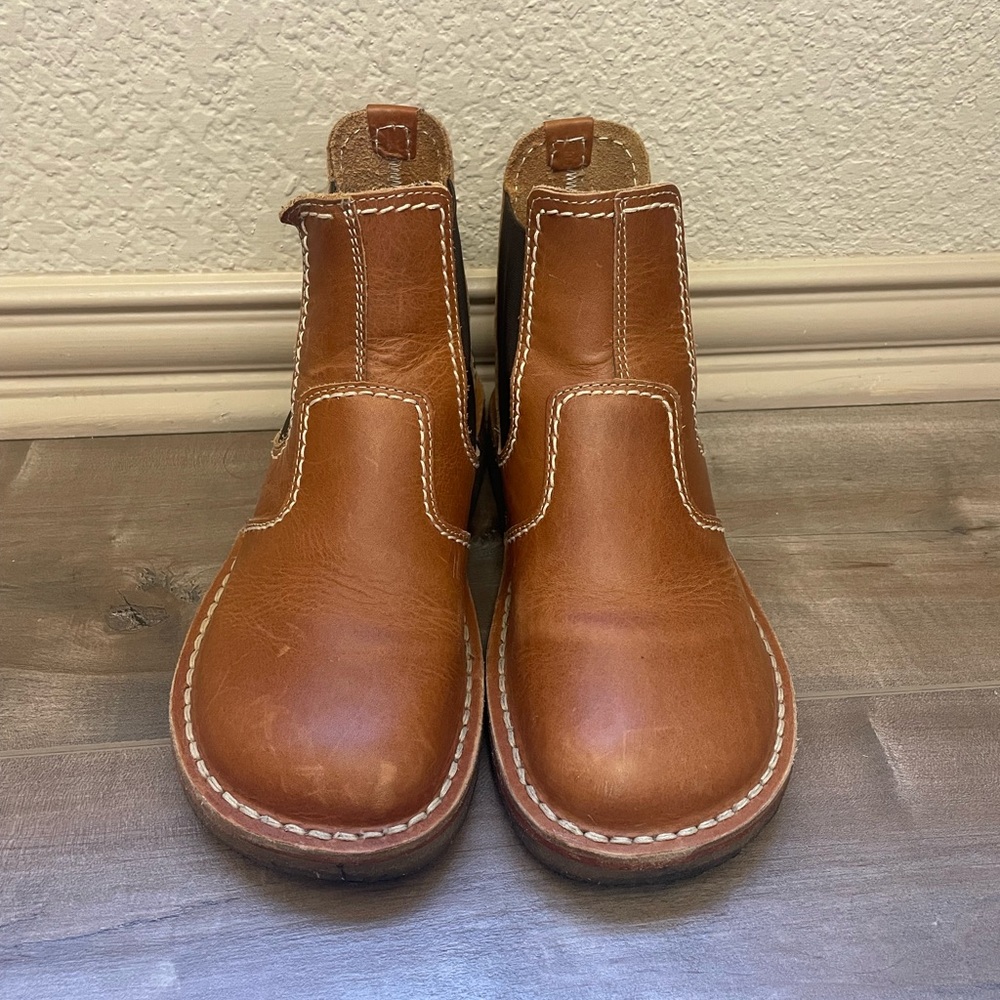 Duckfeet ROSKILDE brown tan leather ankle boots size EU 38 (US 7.5-8) wideferet
